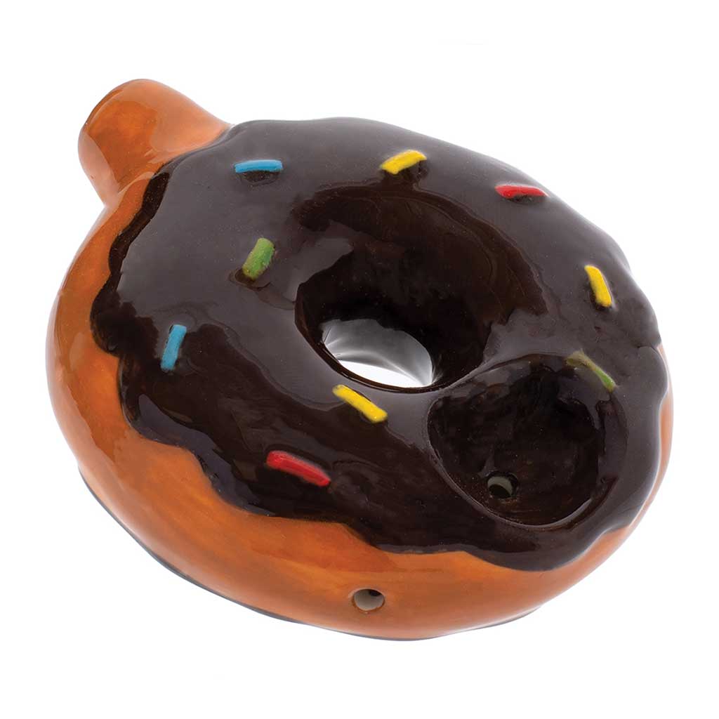 CHOCOLATE DONUT CERAMIC PIPE – WACKY BOWLZ