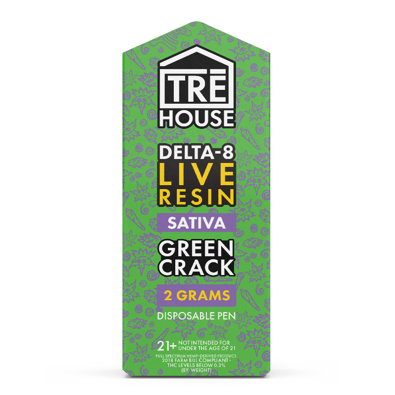 Pen – Green Crack – Sativa – Live Resin – Delta 8 – (20 x 6 Pack) – 120pc MC