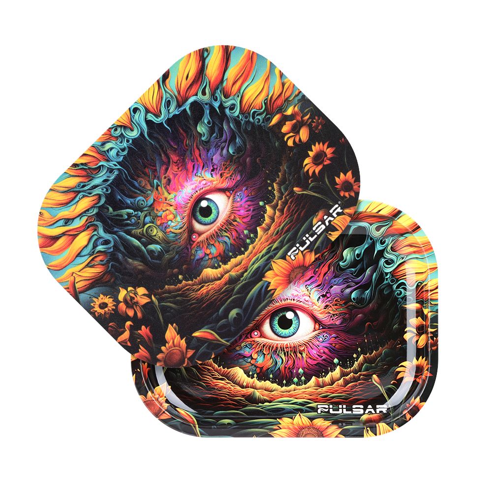 Pulsar Mini Rolling Tray & Lid Kit – Sunflower of The Mind / 7″x5.5″