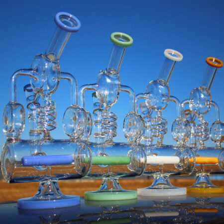 Recycler Style Inline Perc 12.5″  Water Pipe w/ Spring Body