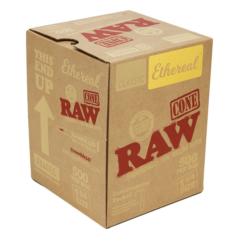 500PC BOX – RAW Ethereal Cones – 1 1/4
