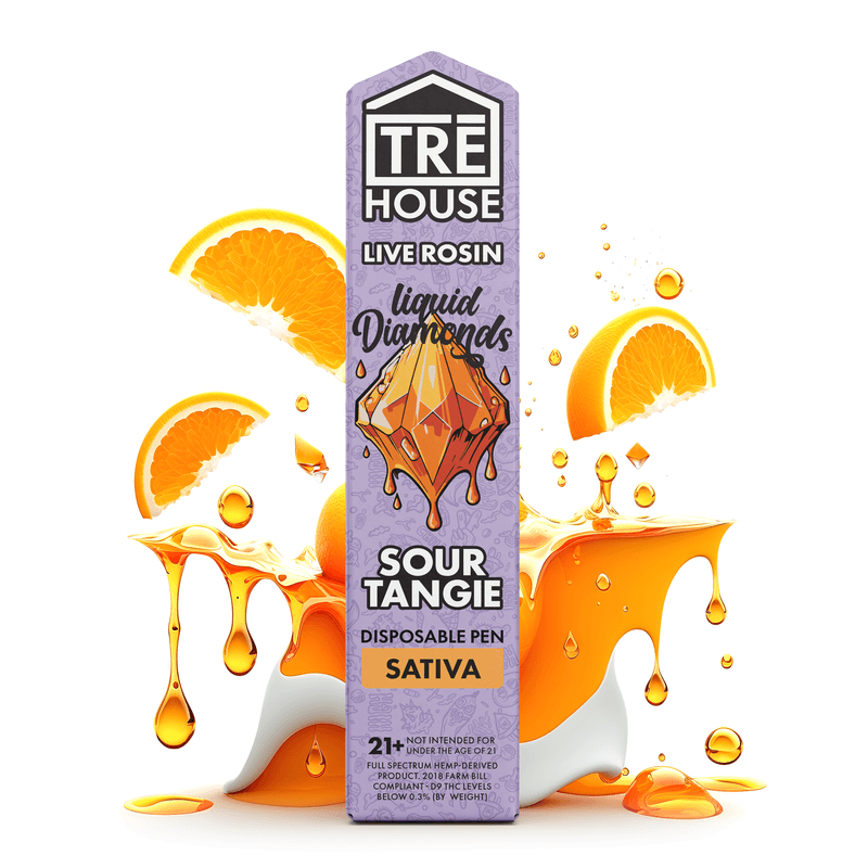 Pen – Sour Tangie – Sativa – Live Rosin – Liquid Diamonds – (10 Pack)