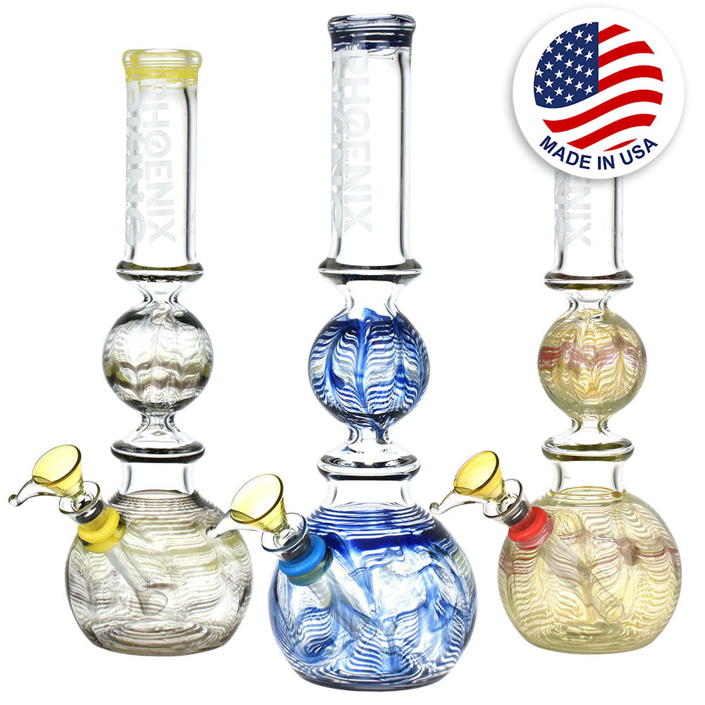 Phoenix Rising Bubble Ball Water Pipe – 10.75″/Colors Vary