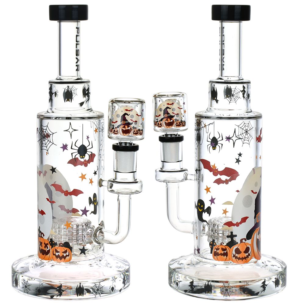 Pulsar Laughing Jack-O-Lantern Glass Bong – 9.75″ / 14mm F
