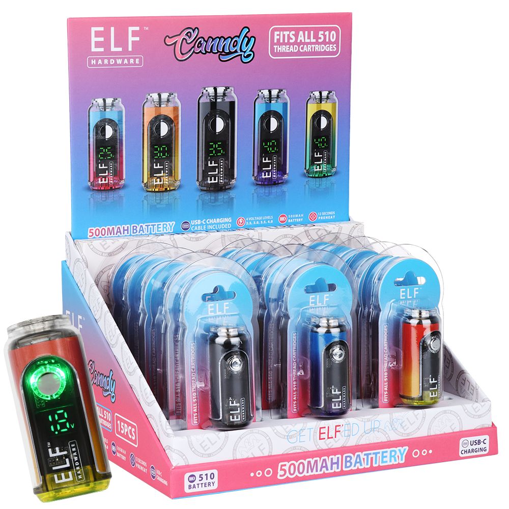 ELF Hardware Candy 510 Cart Vape Battery – 500mAh / 15ct