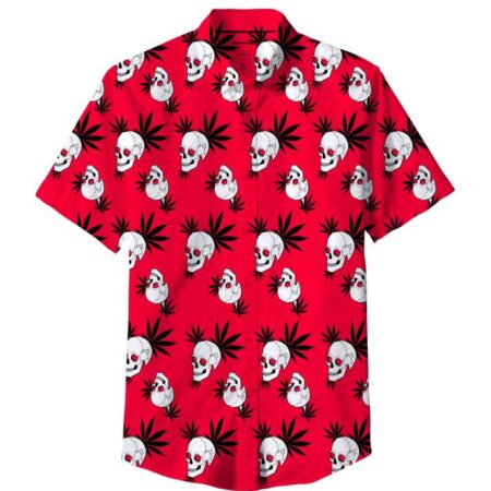 Red Skull Leaf Polyester Shirt Assortment
