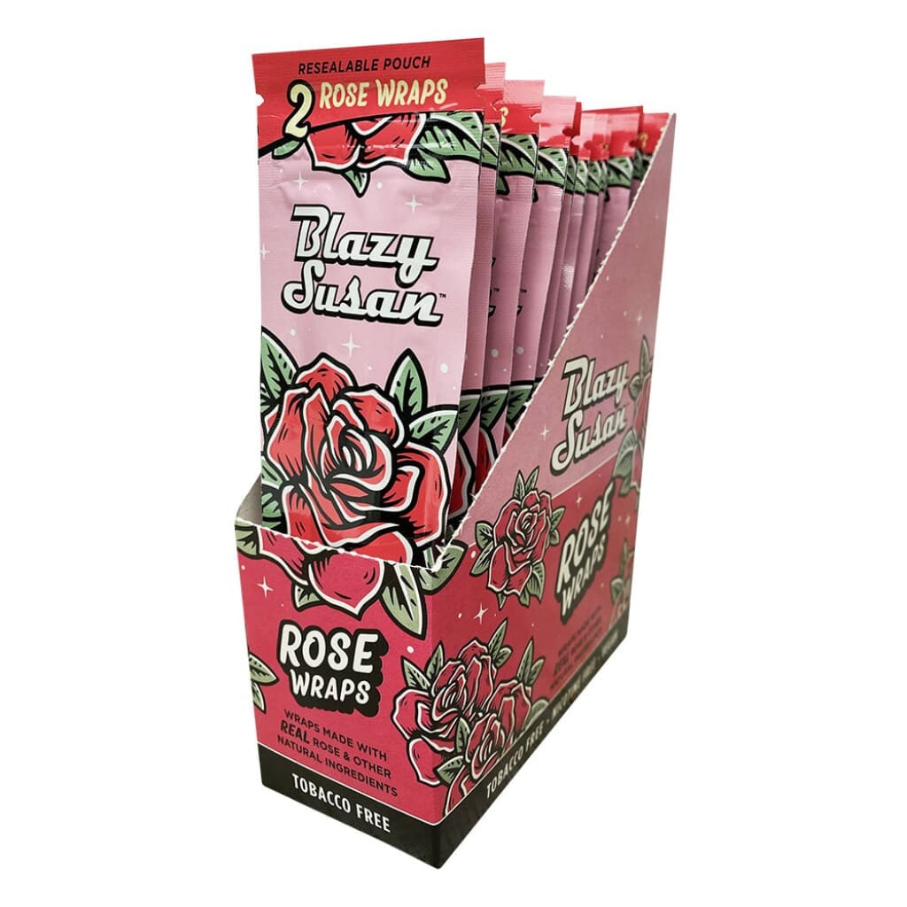 Blazy Susan Real Rose Wraps Pack 25 Display Tobacco & Nicotine-free – 2pk