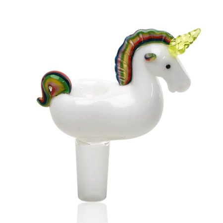 Empire Glassworks Unicorne Uv Reactive Glass Bowl Piece