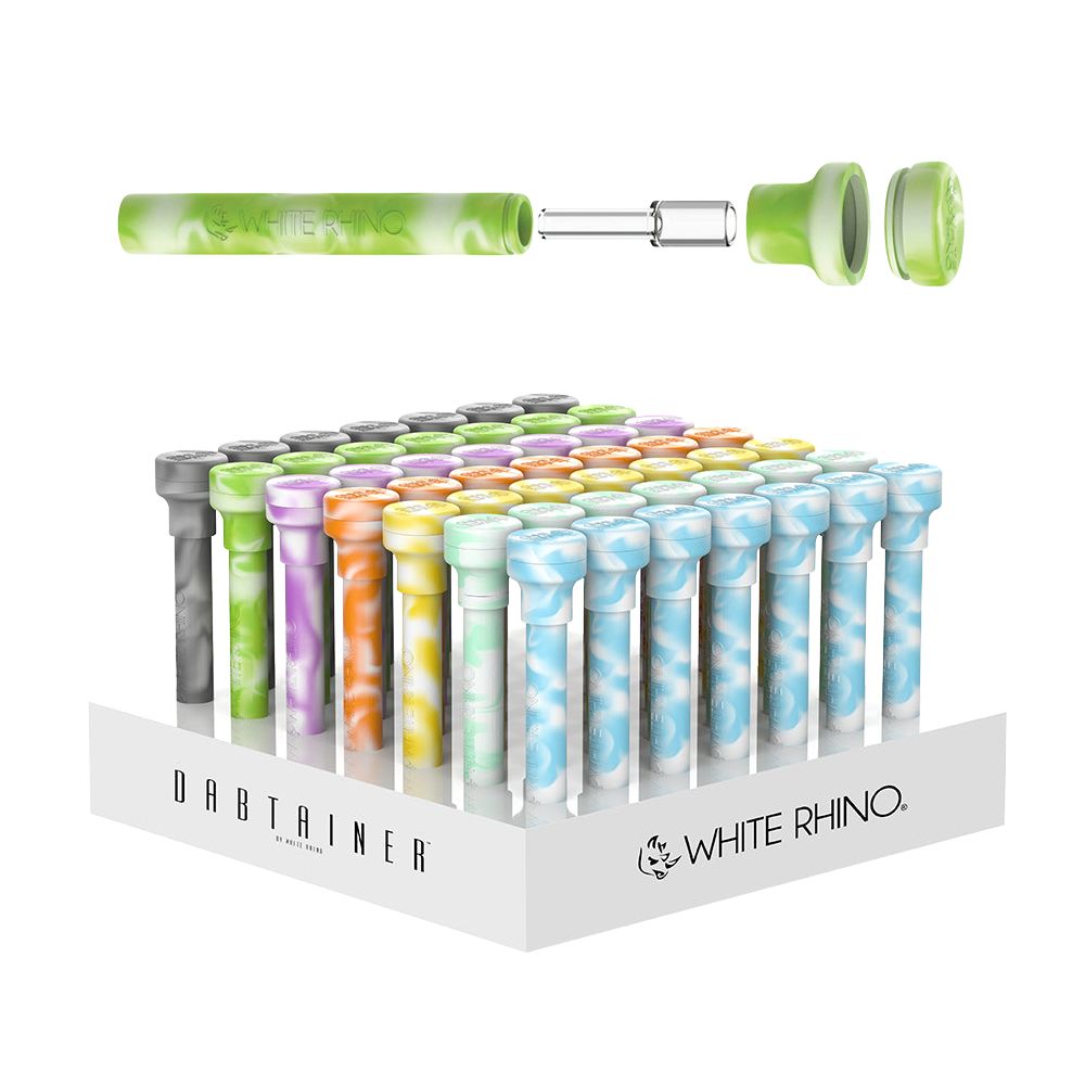 White Rhino Glow In the Dark Dabtainer – 5.3″ 49ct
