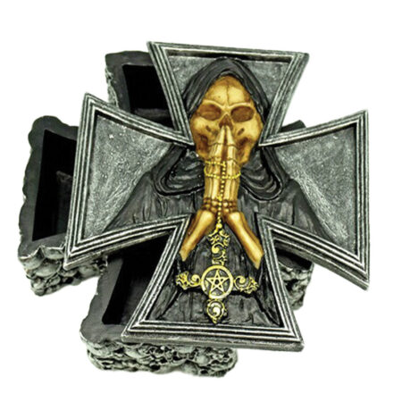 Skull Cross Storage Box - 5.5"x3.5"