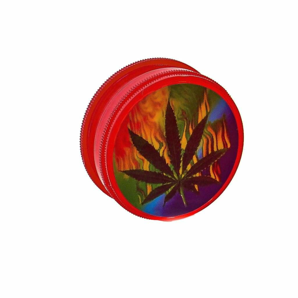 Acrylic Herb Grinder Leaf Print 2 Part Design - Image 10