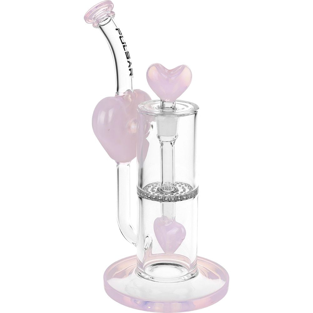 Pulsar Hearts on Hearts Recycler Water Pipe – 8.25″ / 14mm F