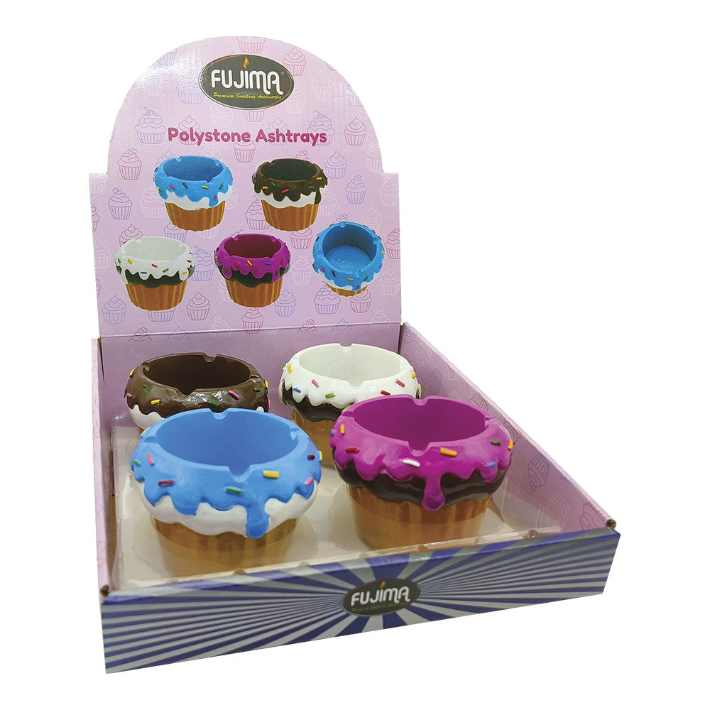 Fujima Cupcake Polystone Ashtray – 3.25″ / 4pcs