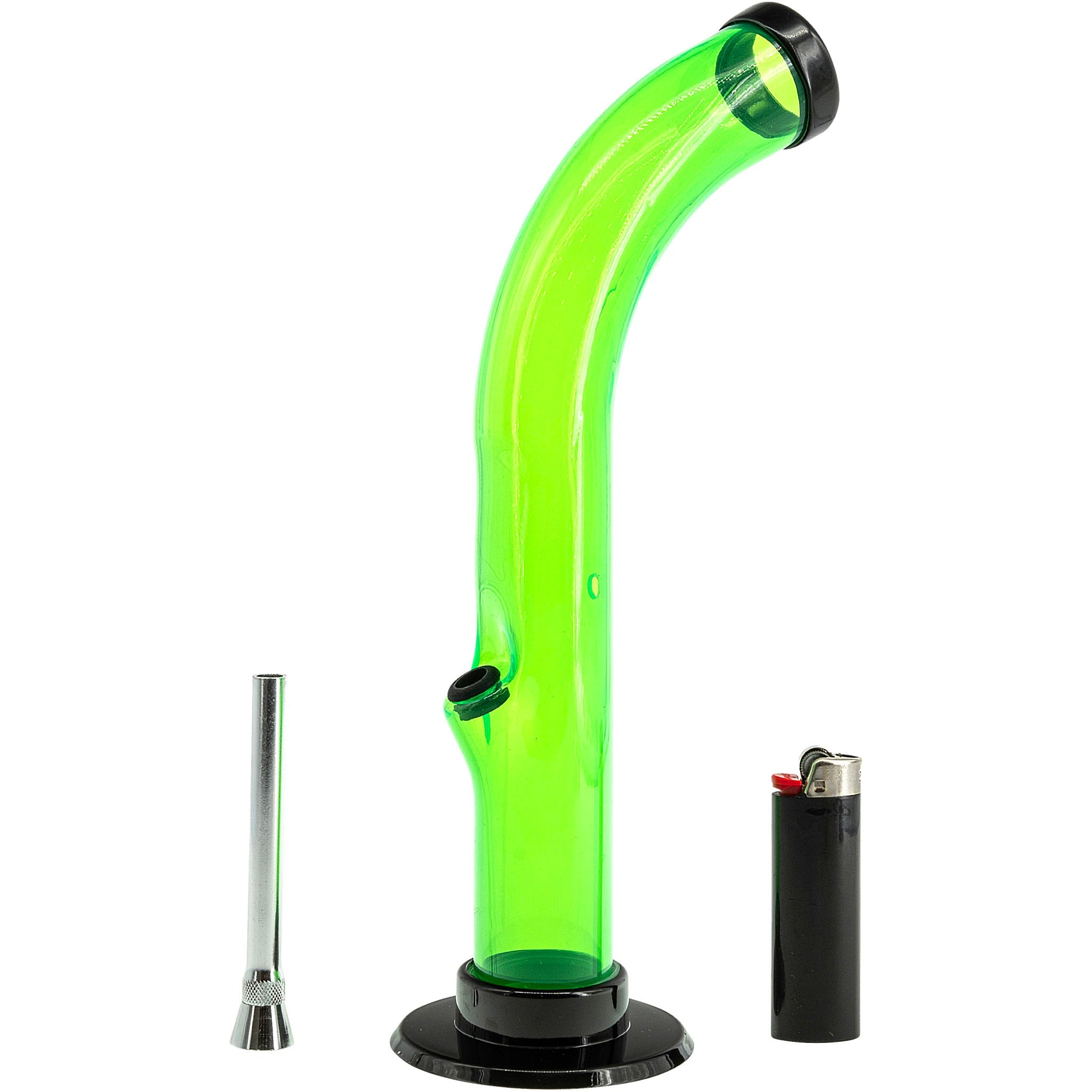 Acrylic Curved Tube Bong 10'' - Image 3