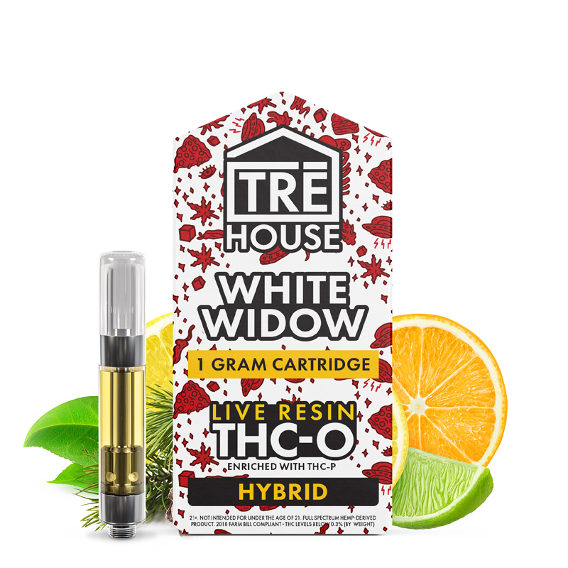 Cartridges – White Widow – Live Resin – THC-O – (5 Pack)