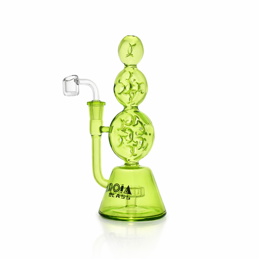 8" Triple Stack Swiss Perc Recycler Dab Rig | Croia Glass - Image 11