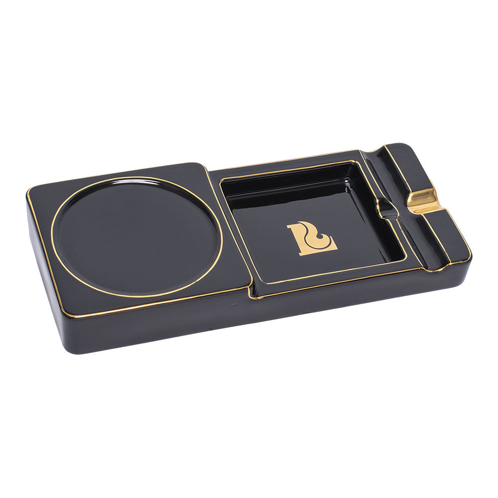 Lucienne Ceramic Cigar Ashtray and Whiskey Glass Holder – 11″ x 4.8″