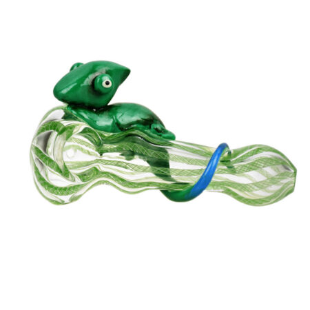 Clinging Chameleon Spoon Pipe - 4.25"