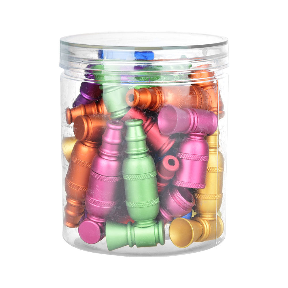 MattAluminum Hand Pipe – 3″ / Assorted Colors – 20PC Jug