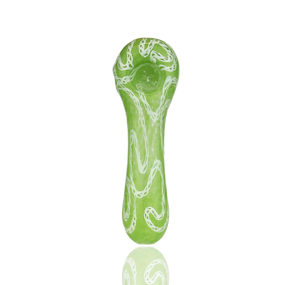 Artisan 4.5" Spoon Pipe with Twisted Frit Glass - Image 4
