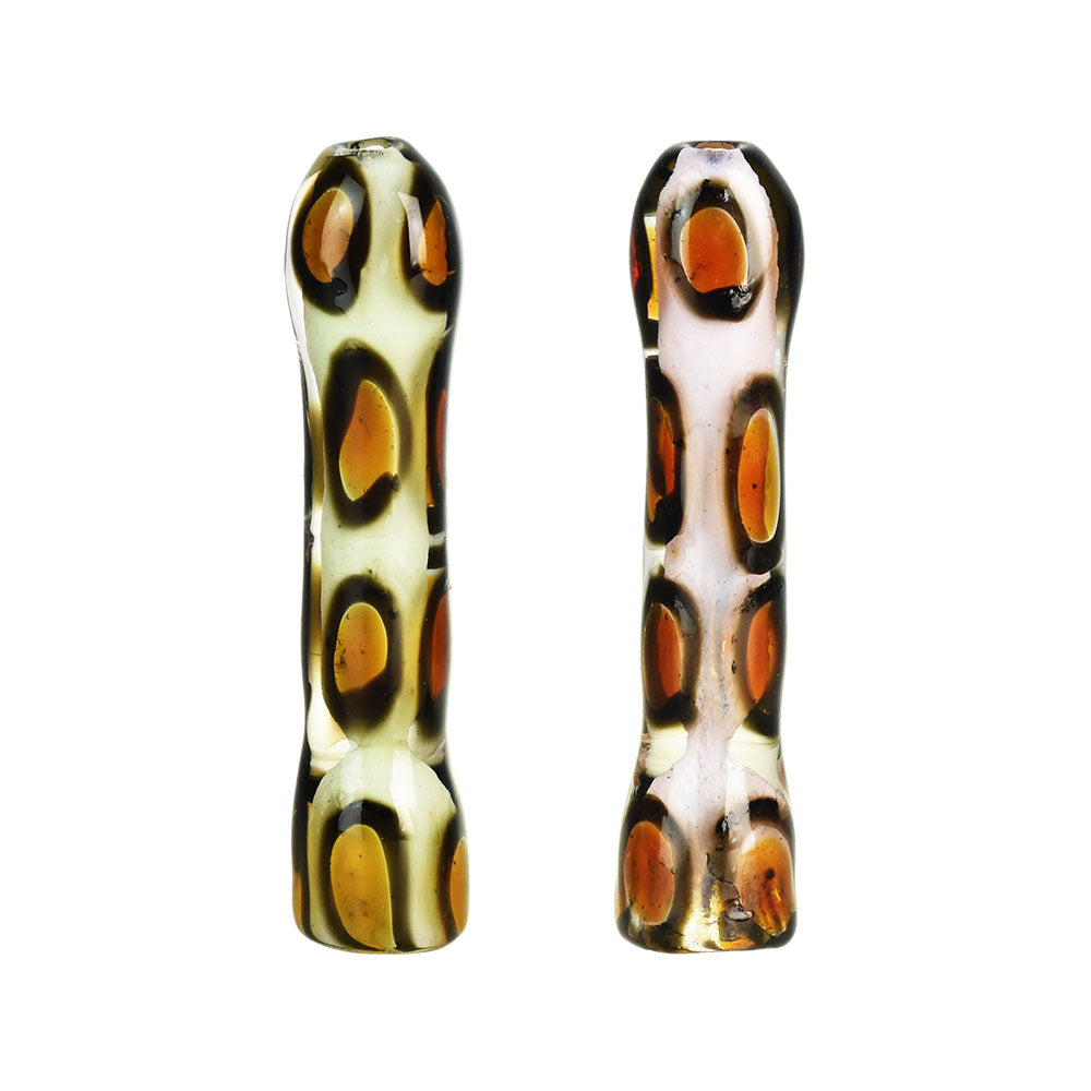 Leopard Spotted Chillum Pipe – 3.5″/Colors Vary