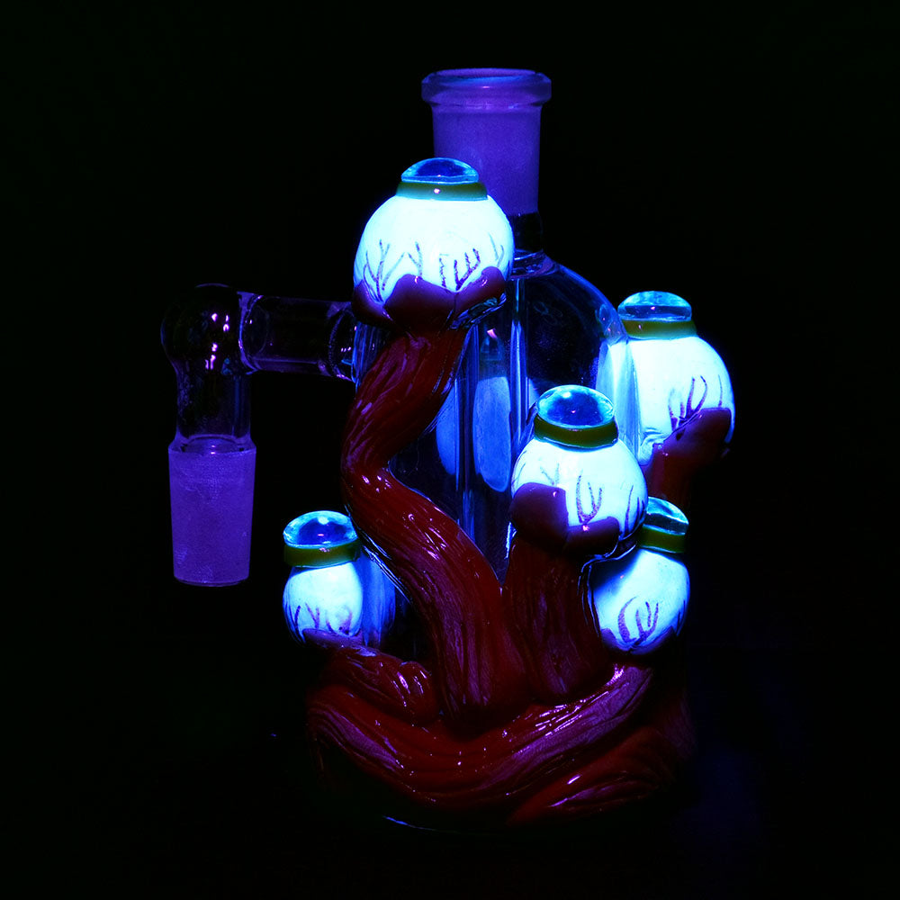 All Eyes on You Glow in the Dark Ash Catcher - 4.5" / 14mm M - Image 2