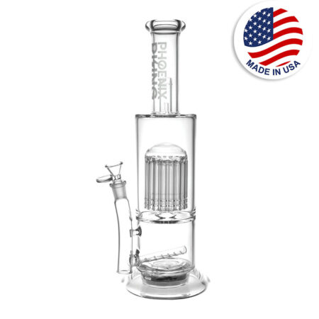 Phoenix Rising Private Party Water Pipe w/ Light -14.5"/14mm F