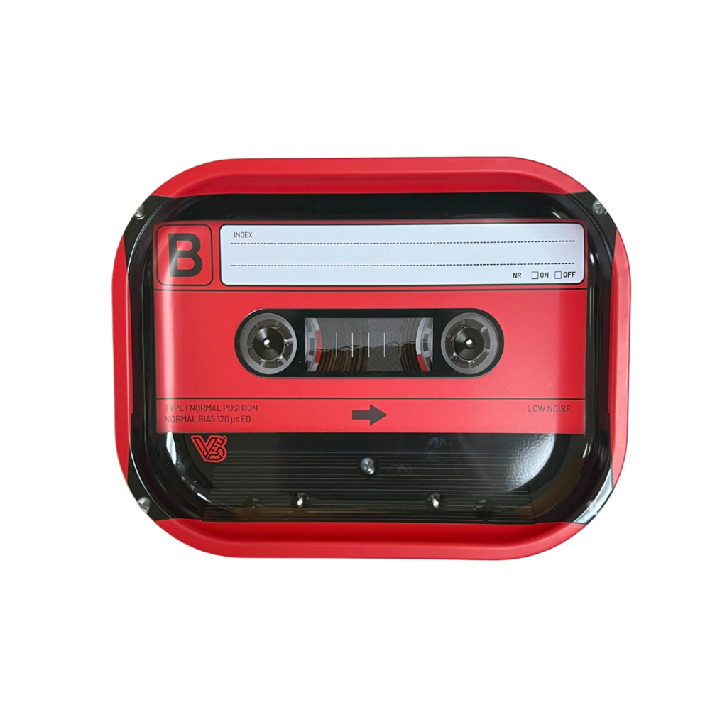 Cassette Red Metal Rollin’ Tray