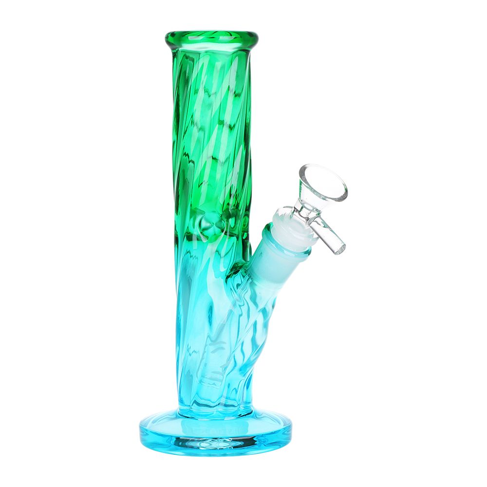 SeshGear Twist Ombre Straight Tube Glass Water Pipe | 7.75″ | 14mm F
