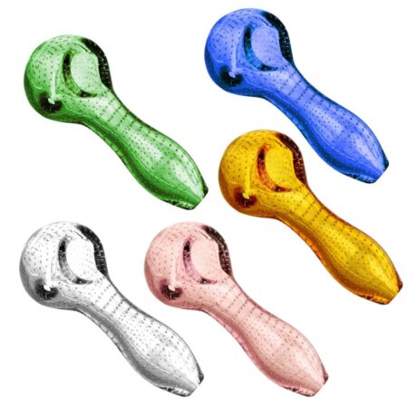Pulsar Bubble Matrix Spoon Pipe - Sturdy Borosilicate Glass, Assorted Colors