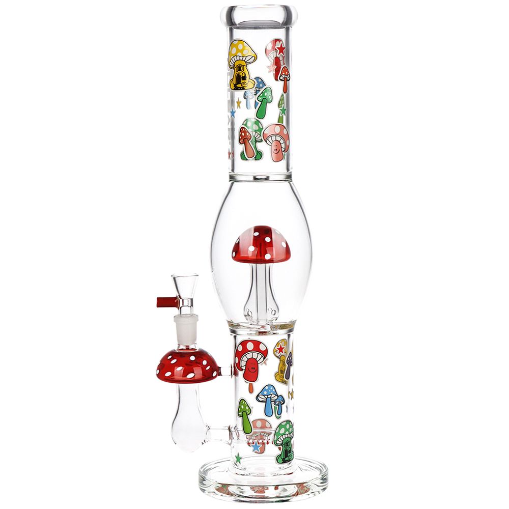 Pulsar Shroom Shenanigans Glass Water Pipe – 15.25″ / 14mm F