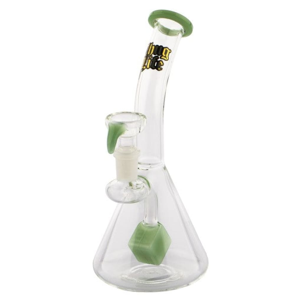 Beaker Base Glass Bong with Cube Percolator by Thug Life – Bong