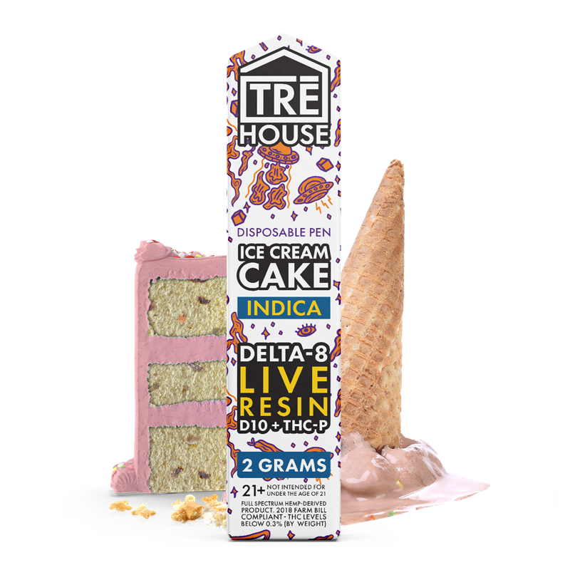 Pen – Ice Cream Cake – Indica – Live Resin – D8:D10:THCP – (10 Pack)