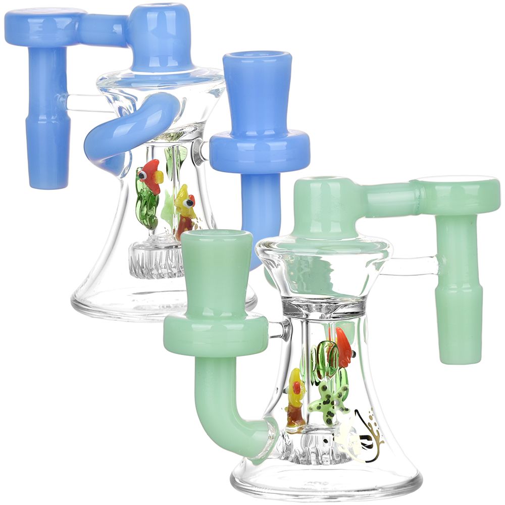Pulsar Reef Romp Recycler Ash Catcher – 3.75″ / 14mm / 90D / Colors Vary