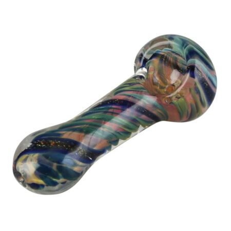 Spiral Fumed Dicro Glass Spoon Pipe 3.75