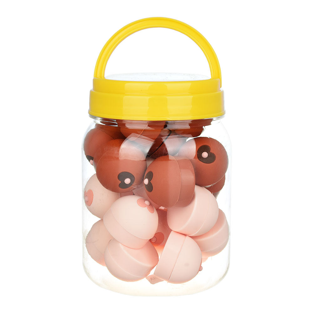 Boobie Silicone Container | 1.25″ | Assorted Colors | 25pc Jar