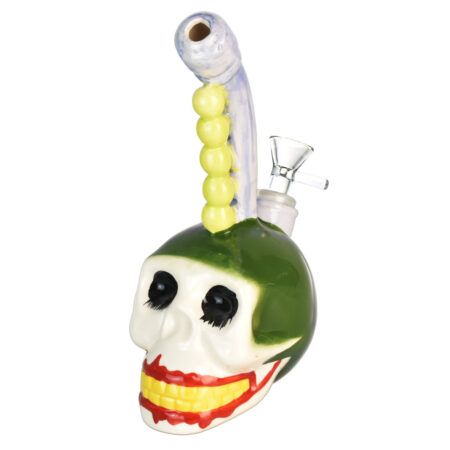 Maniacal Skull Ceramic Water Pipe - 8"/14mm F
