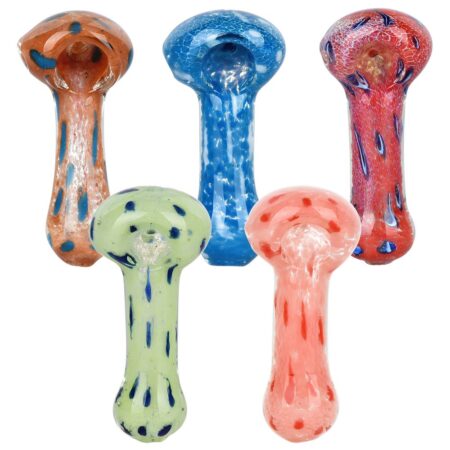 I’m Seeing Spots! Glass Spoon Pipe – 3.5″ / Colors Vary