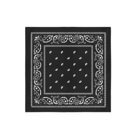 Bandana Black Color Pack of 12 100% Cotton - #2