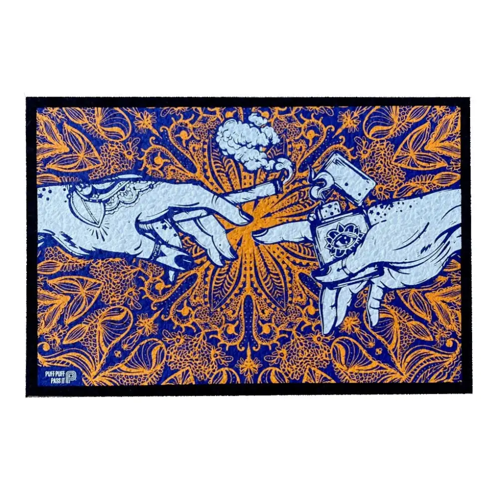 Moodmats Amazing Puff Puff Pass UV Mat – Orange Version