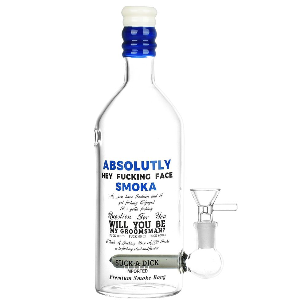 Vodka Bottle Glass Water Pipe – 9.5″ / 14mm F