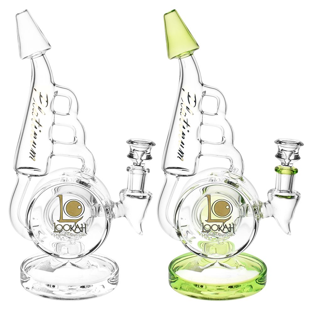 Lookah Glass Horn Recycler Water Pipe | 10.5″ | 14mm F