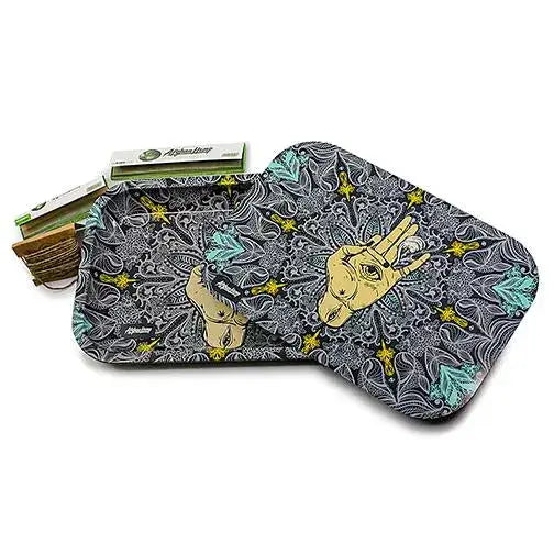 Afghan Hemp Metal Tray for Rolling and Organization - Image 25