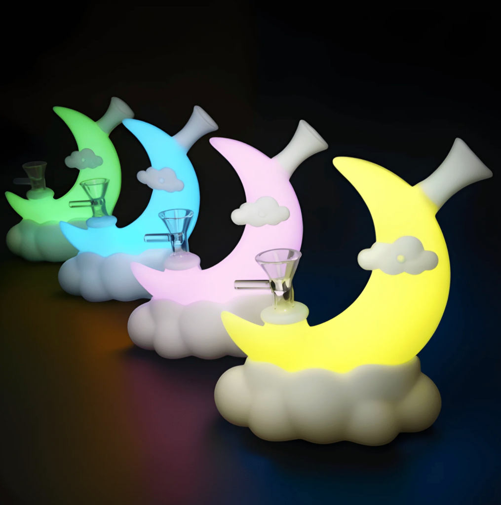 Celestial Glow 6″ Silicone Water Pipe with 14mm Bowl