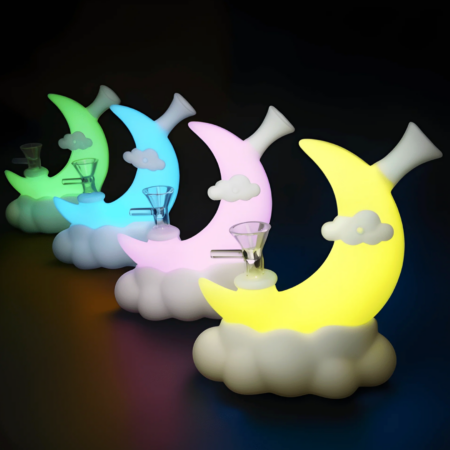 Celestial Glow 6" Silicone Water Pipe with 14mm Bowl