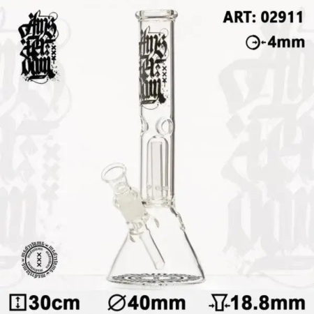 Amsterdam Glass Water Pipe with Dome Perc