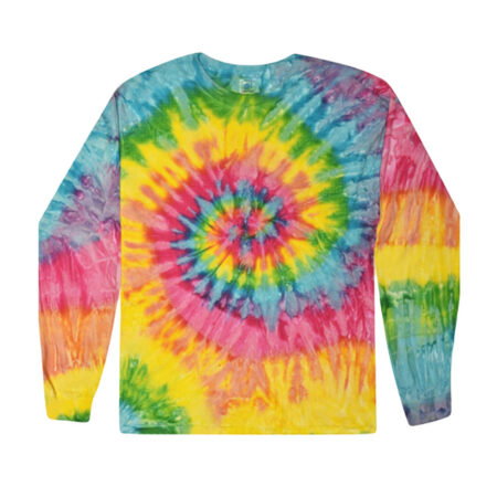 Unisex Tie-Dye Long Sleeved Shirt - Saturn