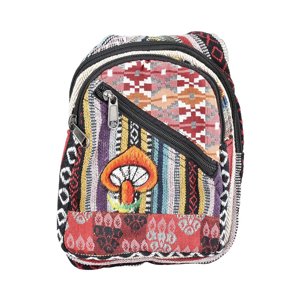 Threadheads Mushroom Patchwork Sling Bag – 9.5″ x 8″