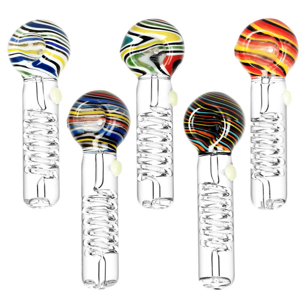 Pulsar Glycerin Series Coil Spoon Pipe – 5″ / Colors Vary