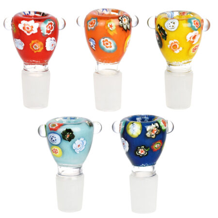 Millefiori Vintage Floral Bowl Slide - Colors Vary